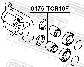 0176TCR10F Febest Поршень тормозного суппорта переднего