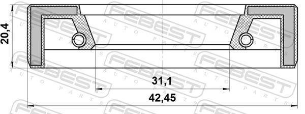 95FAY33420920X Febest Прокладка клапанной крышки двигателя, кольцо