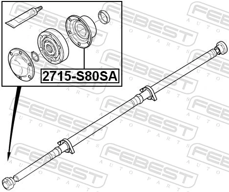 2715S80SA Febest Пыльник карданного вала
