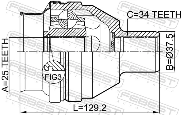 Купить BB6891 Posterparts Шарнир угловых скоростей передний правый
