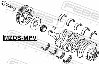 ZZC411400 Mazda Polia de cambota