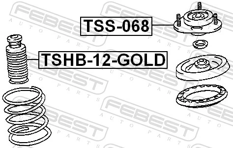 TSS068 Febest Подушка амортизатора переднего