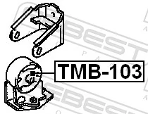 TMB103 Febest Подушка передней опоры двигателя