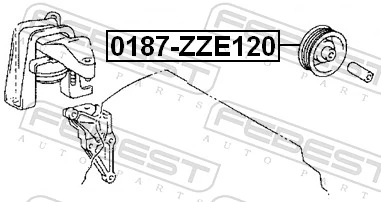 0187ZZE120 Febest Ролик приводного ремня, паразитный
