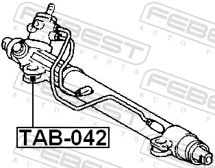 TAB042 Febest Сайлентблок крепления рулевой рейки