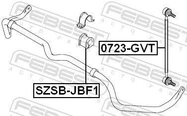 SZSBJBF1 Febest Разрезная втулка стабилизатора
