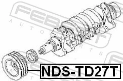 NDSTD27T Febest Шкив коленчатого вала