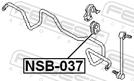 NSB037 Febest Разрезная втулка стабилизатора