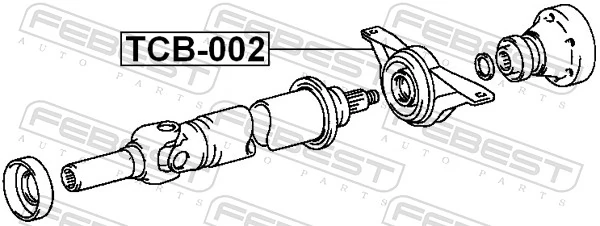 TCB002 Febest Подвесной подшипник кардана