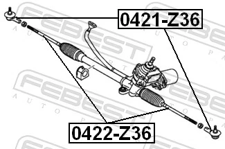 0421Z36 Febest Наружный наконечник рулевой тяги