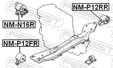 NMP12FR Febest Подушка передней опоры двигателя