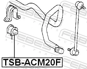 TSBACM20F Febest Разрезная втулка стабилизатора