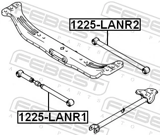 1225LANR1 Febest Поперечная тяга задней подвески