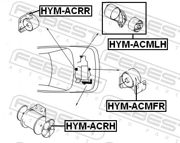 Coxim (suporte) dianteiro de motor Hyundai Accent 2 LC