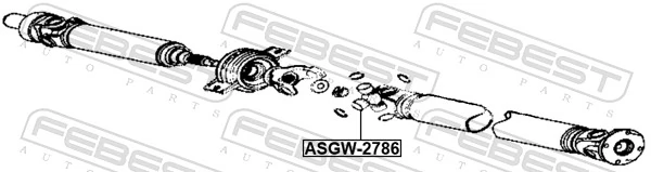 ASGW2786 Febest Крестовина карданного вала