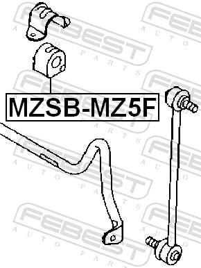 MZSBMZ5F Febest Разрезная втулка стабилизатора