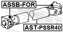 ASTPSSR40 Febest Карданный вал заднего моста