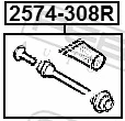 2574308R Febest Направляющая суппорта заднего