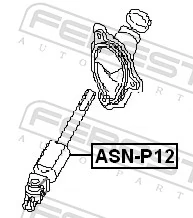 ASNP12 Febest Вал рулевой колонки, нижний