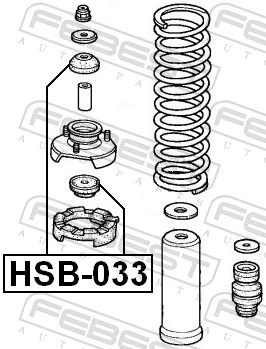 HSB033 Febest Втулка штока амортизатора переднего