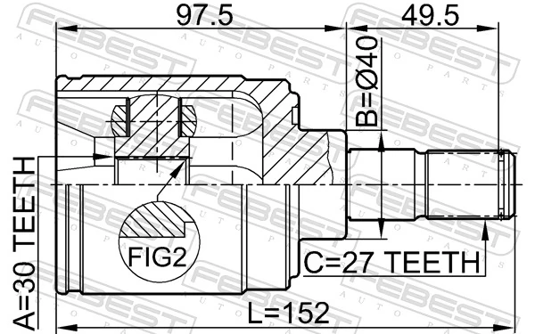 Купить HO723 Driveshaft Шарнир угловых скоростей передний правый