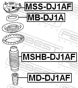 MSSDJ1AF Febest Подушка амортизатора переднего