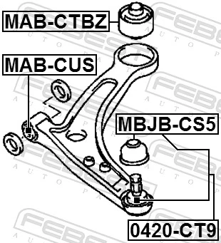 0420CT9 Febest Палец шаровой нижний