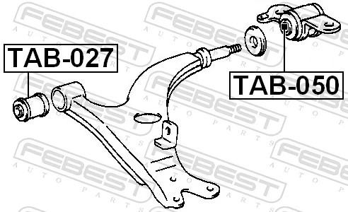 TAB027 Febest Сайлентблок нижнего переднего рычага