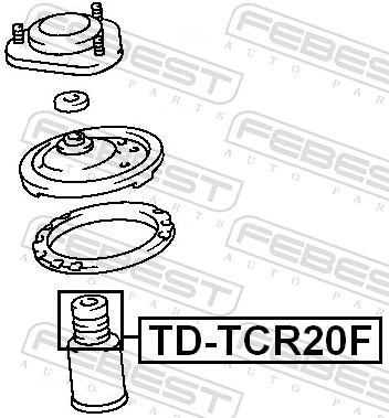 TDTCR20F Febest Буфер (отбойник) амортизатора переднего + пыльник
