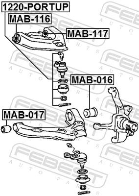 Сайлентблок переднего верхнего рычага MB672030 Mitsubishi