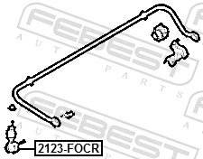 2123FOCR Febest Тяжка стабилизатора, заднего