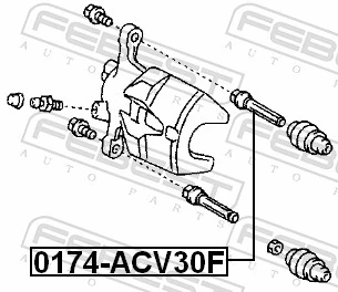 0174ACV30F Febest Направляющая суппорта переднего верхняя