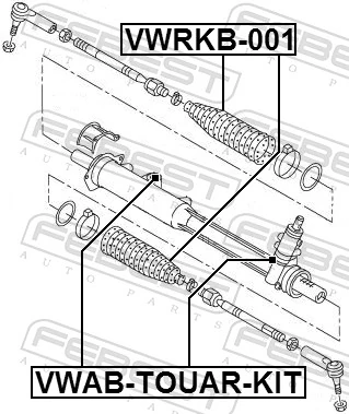 VWRKB001 Febest Пыльник рулевой тяги