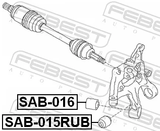 SAB015RUB Febest Сайлентблок цапфы