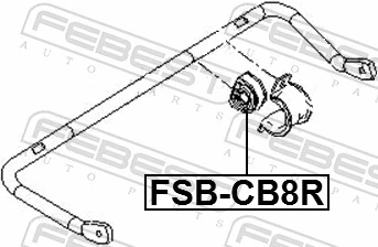 FSBCB8R Febest Прокладка стабильзатора заднего