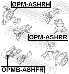 OPMBASHFR Febest Подушка передней опоры двигателя