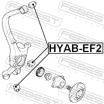 HYABEF2 Febest Сайлентблок цапфы