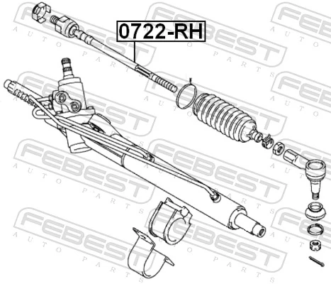 0722RH Febest Тяги рулевые