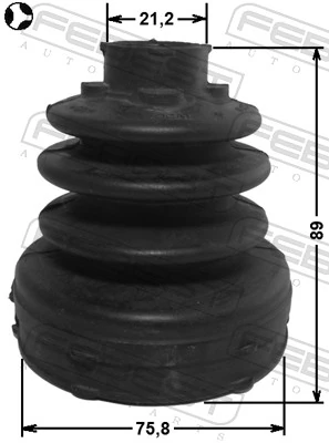 2115CB1T Febest Пыльник ШРУСа передней полуоси внутренний