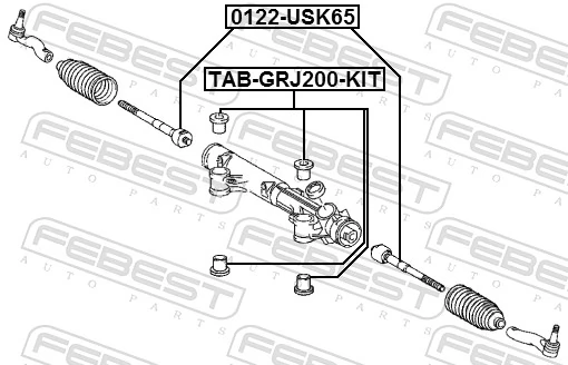 0122USK65 Febest Тяги рулевые