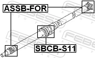 SBCBS11 Febest Подвесной подшипник кардана