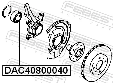 DAC40800040 Febest Подшипник ступицы передней