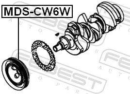MDSCW6W Febest Шкив коленчатого вала
