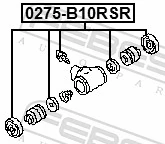 0275B10RSR Febest Ремкомплект тормозного цилиндра заднего
