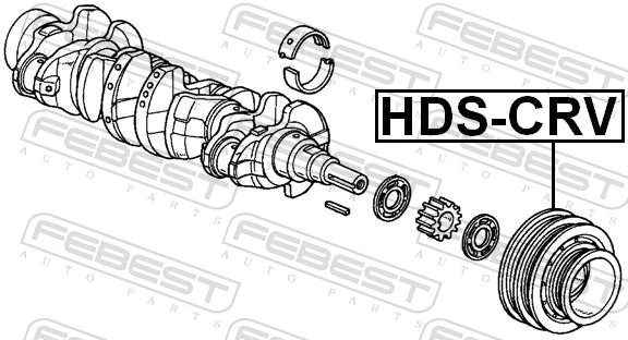 HDSCRV Febest Шкив коленчатого вала