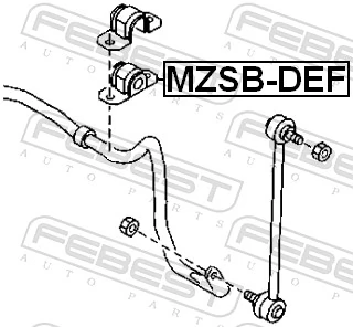 MZSBDEF Febest Разрезная втулка стабилизатора