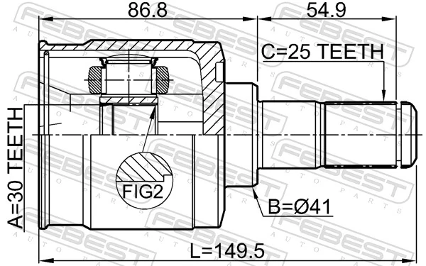 Шарнир угловых скоростей внутренний передний Market (OEM) XX495011W200 цена, от 30.33 USD