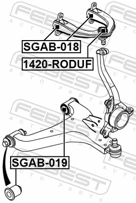 SGAB019 Febest Сайлентблок нижнего переднего рычага