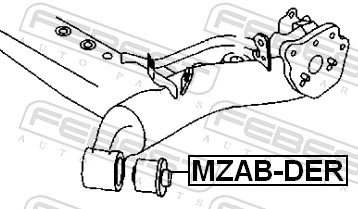  Сайлентблок задней балки Mazda 2 2