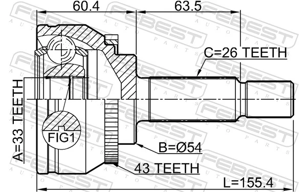 ШРУС наружный передний MR912134 Volvo